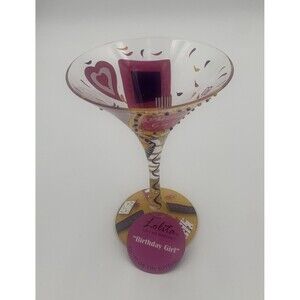 Lolita Birthday Girl Love My Martini Recipe Glass Hand Painted 7oz Party Present